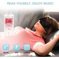 Schlafbrille - mit Bluetooth-Kopfhörer und Mikrofon