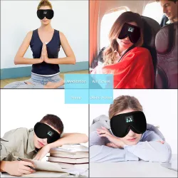 Schlafbrille - mit Bluetooth-Kopfhörer und Mikrofon