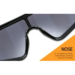 Einteiliges Schildvisier – übergroßer Rahmen – Sonnenbrille – Sportbrille – winddicht – UV400