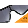 One-piece shield visor - oversized frame - sunglasses - sports google - windproof - UV400Sunglasses
