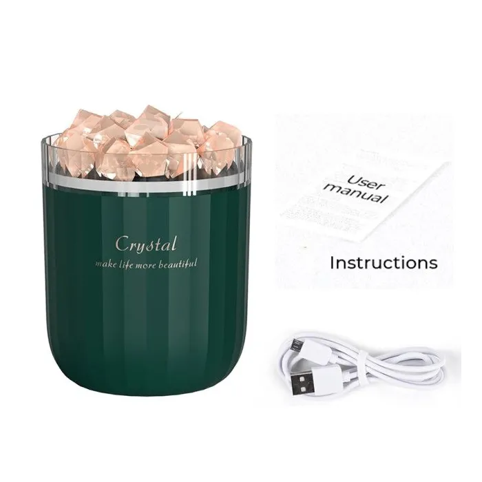 Natural crystal - aromatherapy wireless air humidifier - with atmosphere lamp - essential oil diffuserHumidifiers