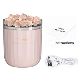 Natural crystal - aromatherapy wireless air humidifier - with atmosphere lamp - essential oil diffuserHumidifiers