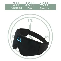 Schlafbrille - mit Bluetooth-Kopfhörer und Mikrofon