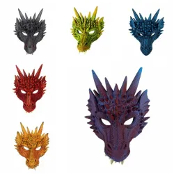 Halloween-Maske - 3D-Drachengesicht