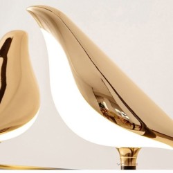 Creative LED wall lamp - gold plating bird - touch dimming - remote controlWall lights