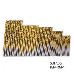 Titanbeschichtete Spiralbohrer - 50 Stück