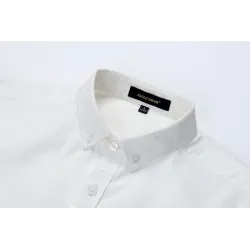 Classic long sleeve cotton shirt - plain / stripes - embroidery logoT-shirts