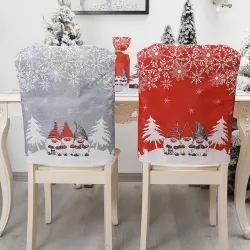Stuhlhusse mit Nikolausmütze - Weihnachtsdekoration