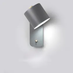 LED-Wandleuchte - moderner nordischer Stil - drehbarer Kopf - mit Schalter