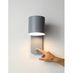 LED-Wandleuchte - moderner nordischer Stil - drehbarer Kopf - mit Schalter