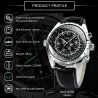 JARAGAR - automatic mechanical watch - 3 sub-dial - stainless steelWatches