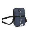 Small canvas shoulder bag - zippers - headphone holeBags