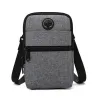 Small canvas shoulder bag - zippers - headphone holeBags
