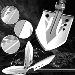 Multifunktions-Klappschaufel – Survival-Axt-Kit – Militär – Camping – taktisch – Selbstverteidigung – Gartenwerkzeug – 99 cm