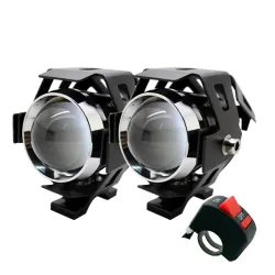 Motorrad-LED-Scheinwerfer - 3000LM CREE Chip U5 - 3 Modi - Nebelscheinwerfer - wasserdicht - 2 Stück
