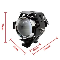 Motorrad-LED-Scheinwerfer - 3000LM CREE Chip U5 - 3 Modi - Nebelscheinwerfer - wasserdicht - 2 Stück