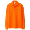 Stylisches Polo-T-Shirt - Langarm - Sticklogo - Baumwolle