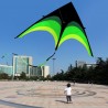 Super großer Drachen - schwarz - grün - mit Schnur - 160 cm