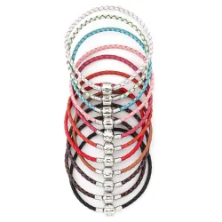 Lederarmband - mit Metallperle - Magnetverschluss
