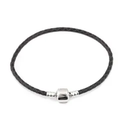 Lederarmband - mit Metallperle - Magnetverschluss
