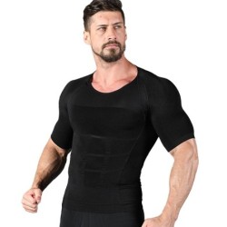 Schlankheits-T-Shirt für Herren - Kurzarm - Kompression - Body-Shaper