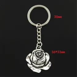 Vintage rose keychainKeyrings
