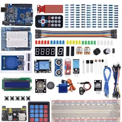 Verbessertes Starter-Kit – für Arduino R3 CH340 – R3 Breadboard / Schrittmotor / SG90 Servo / 1602 LCD / Überbrückungskabel