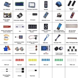 Verbessertes Starter-Kit – für Arduino R3 CH340 – R3 Breadboard / Schrittmotor / SG90 Servo / 1602 LCD / Überbrückungskabel