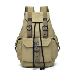 Canvas-Rucksack mit großem Fassungsvermögen – Unisex