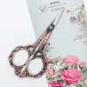 Nagelschere im antiken Stil - Vintage Blumenmuster