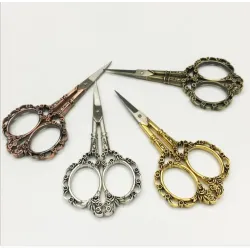 Nagelschere im antiken Stil - Vintage Blumenmuster