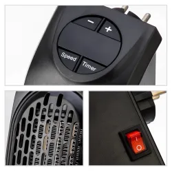 Elektrische Mini-Heizung - Heißluft - tragbar - mit Wandstecker