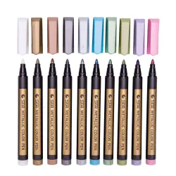 Metallic markers - permanent pens - 10 piecesPens & Pencils