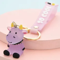Resin cow / bull - keychainKeyrings