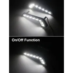 Tagfahrlicht Typ L für Auto - superhell - Ein-/Aus-Funktion - wasserdicht - LED - 2 Stück