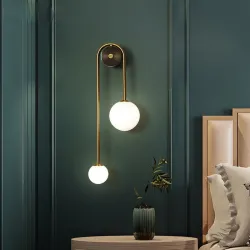 Moderne Wandleuchte - Doppelglaskugel - Goldeisen - LED G9 - AC90-260V