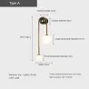 Modern wall lamp - double glass ball - gold iron - LED G9 - AC90-260VWall lights