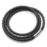 Genuine braided leather - bracelet with magnetic claspsBracelets