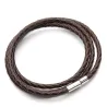Echtes geflochtenes Leder - Armband mit Magnetverschluss