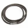 Echtes geflochtenes Leder - Armband mit Magnetverschluss