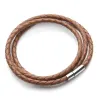 Echtes geflochtenes Leder - Armband mit Magnetverschluss