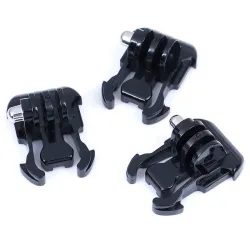 Schnellverschluss - flache Halterung - Adapter - für GoPro Hero 4 3 Xiaomi Yi SJCAM - 3 Stück