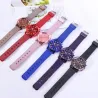 GENEVA - modische Quarzuhr - römische Ziffern - Lederarmband