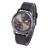 GENEVA - fashionable Quartz watch - Roman numerals - leather strapWatches