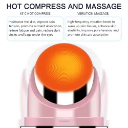 EMS-Augenmassagegerät – Anti-Falten – Entfernen von Augenringen – heiße Kompresse – LED – USB