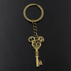 Antique key - metal keychainKeyrings