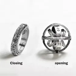 Vintage astronomische Kugel - rotierender Ring