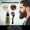 Bart- / Haarwachstums-Essenz - Spray - mit Nadelrollen-Massagegerät - gegen Haarausfall