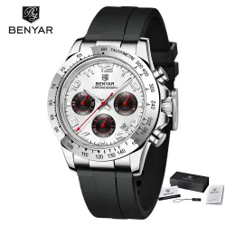 BENYAR - stainless steel watch - Quartz - chronograph - 30M waterproof - rubber strapWatches