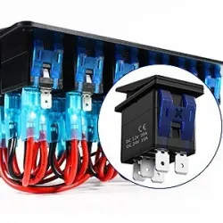 Waterproof metal rocker - toggle switch panel - circuit breaker - USB - 4 / 6 gangTools & maintenance
